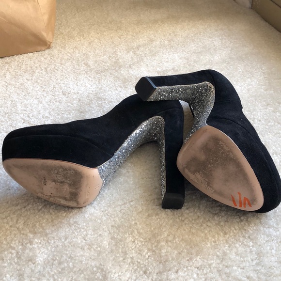 Miu Miu Platform Glitter Heels - Picture 3 of 6